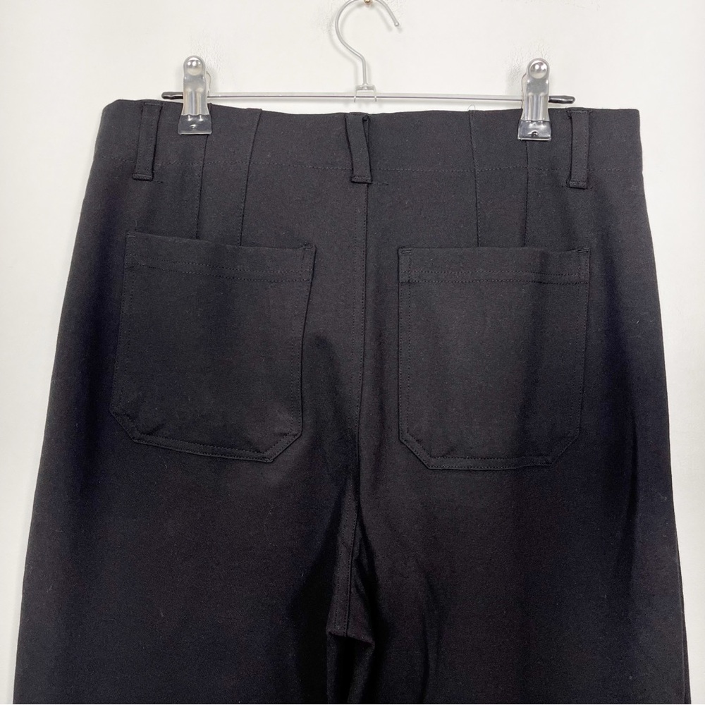 Tribal Women’s Black High Rise Wide Leg Cropped Pants Size 4 Ponte Fabric - Picture 6 of 11